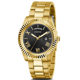 Guess Connoisseur Black Dial Gold Steel Strap Watch for Men - GW0265G3 Buy Now By Guess