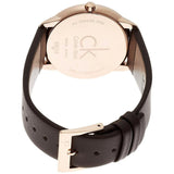 Calvin Klein Minimal White Dial Brown Leather Strap Watch for Men - K3M216G6 Buy Now By Calvin Klein