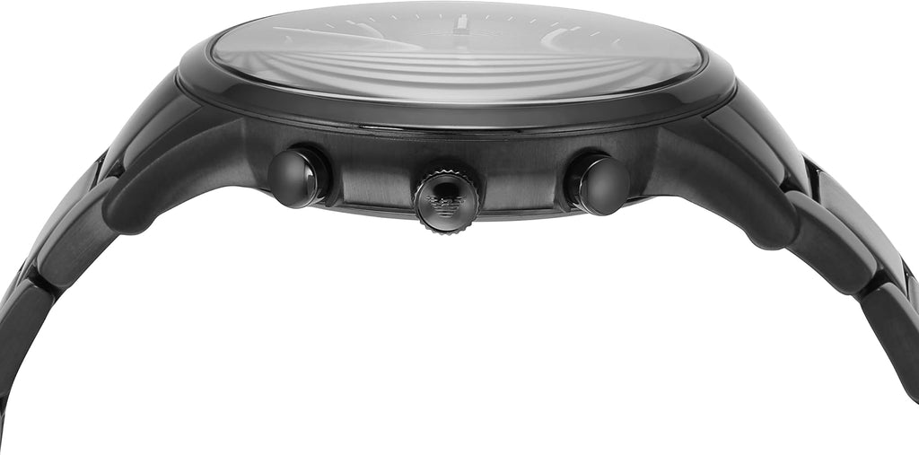 Emporio Armani Analog Chronograph Black Dial Black Steel Strap Watch For Men - AR11531 Buy Now By Emporio Armani