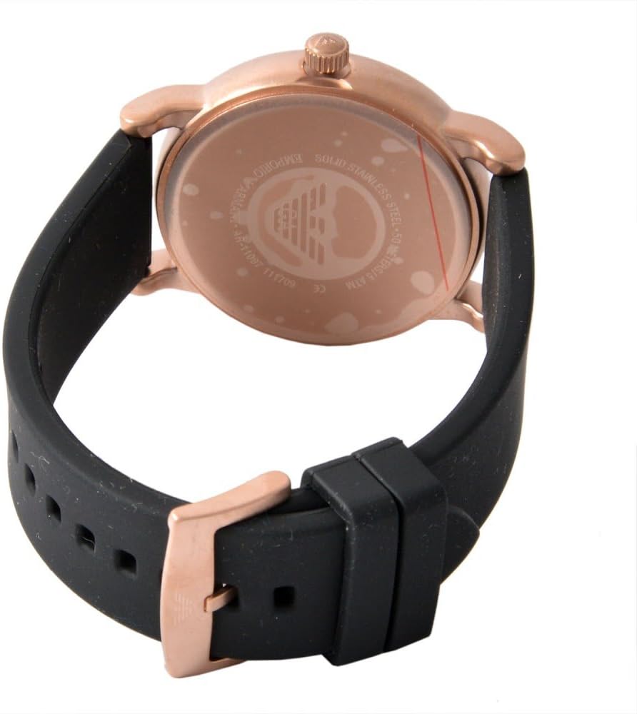 Emporio Armani Luigi Quartz Black Dial Black Rubber Strap Watch For Men - AR11097 Buy Now By Emporio Armani