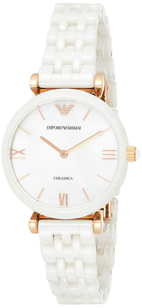 Emporio Armani Ceramica Mother of Pearl Dial White Ceramic Strap Watch For Women - AR1486 Buy Now By Emporio Armani