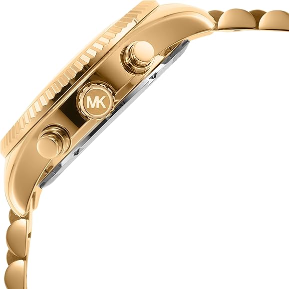 Michael Kors Lexington Chronograph Blue Dial Gold Steel Strap Watch For Women - MK7216 Buy Now By Michael Kors