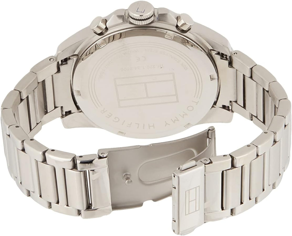 Tommy Hilfiger Iconic Quartz Black Dial Silver Steel Strap Watch for Men - 1791564 Buy Now By Tommy Hilfiger