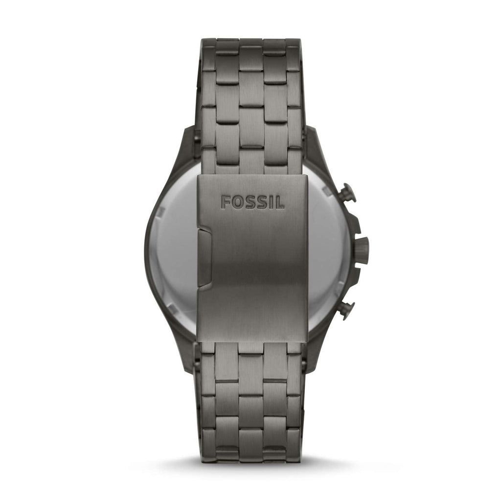 Fossil Forrester Chronograph Black Dial Grey Steel Strap Watch for Men - FS5606 Buy Now By Fossil