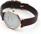 Emporio Armani Analog White Dial Brown Leather Strap Watch For Men - AR9042 Buy Now By Emporio Armani