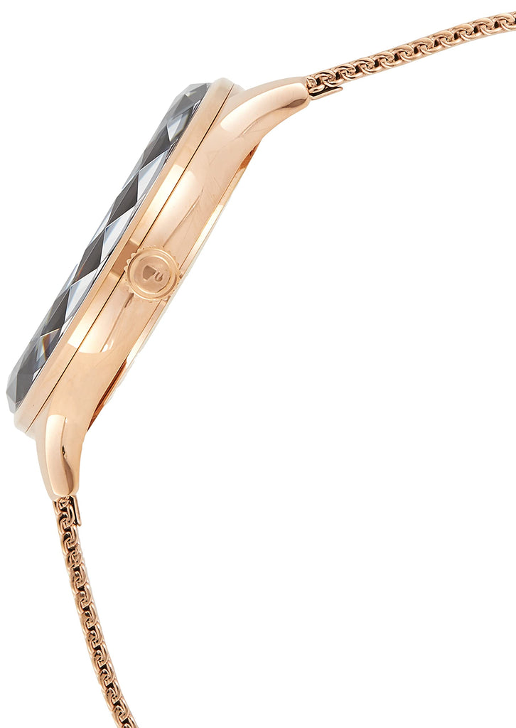Swarovski Octea Nova Black Dial Rose Gold Mesh Bracelet Watch for Women - 5430424 Buy Now By Swarovski