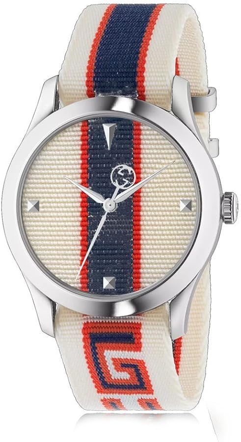 Gucci G Timeless Quartz White Dial Two Tone NATO Strap Watch For Men - YA1264071 Buy Now By Gucci