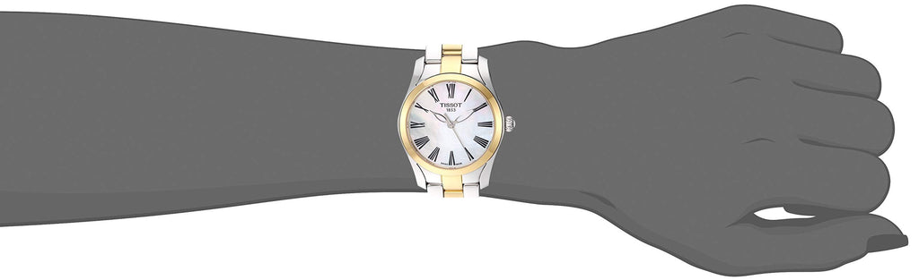 Tissot T Wave Quartz Mother of Pearl Dial Two Tone Steel Strap Watch for Women - T112.210.22.113.00 Buy Now By Tissot