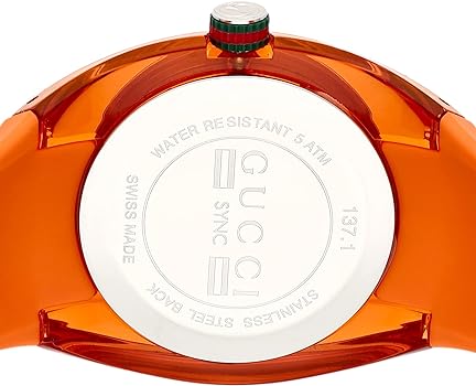 Gucci Sync XXL Quartz Orange Dial Orange Rubber Strap Unisex Watch - YA137108 Buy Now By Gucci