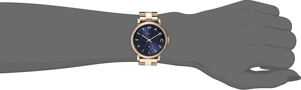 Marc Jacobs Baker Blue Dial Rose Gold Steel Strap Watch for Women - MBM3330 Buy Now By Marc Jacobs