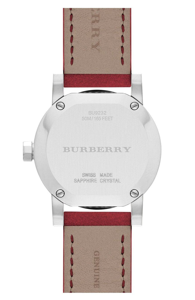 Burberry The City Silver Dial Red Strap Watch for Women - BU9232 Buy Now By Burberry
