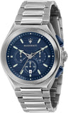 Maserati Triconic Quartz Blue Dial Silver Steel Strap Watch For Men - R8873639001 Buy Now By Maserati