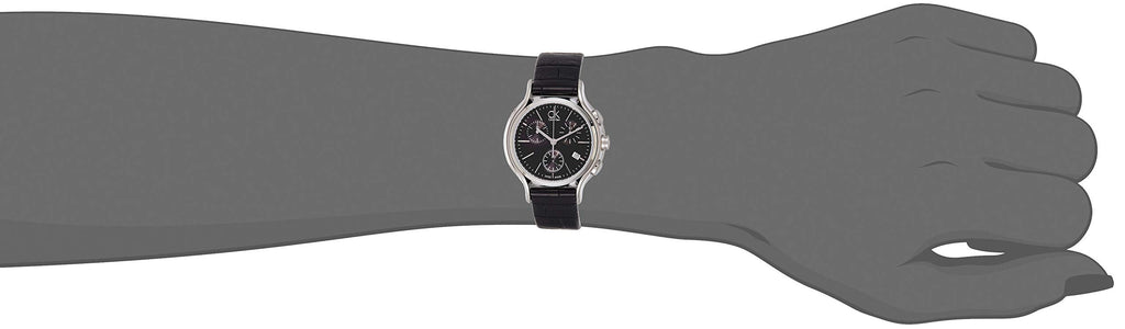Calvin Klein Skirt Chronograph Black Dial Black Leather Strap Watch for Men - K2U291C1 Buy Now By Calvin Klein