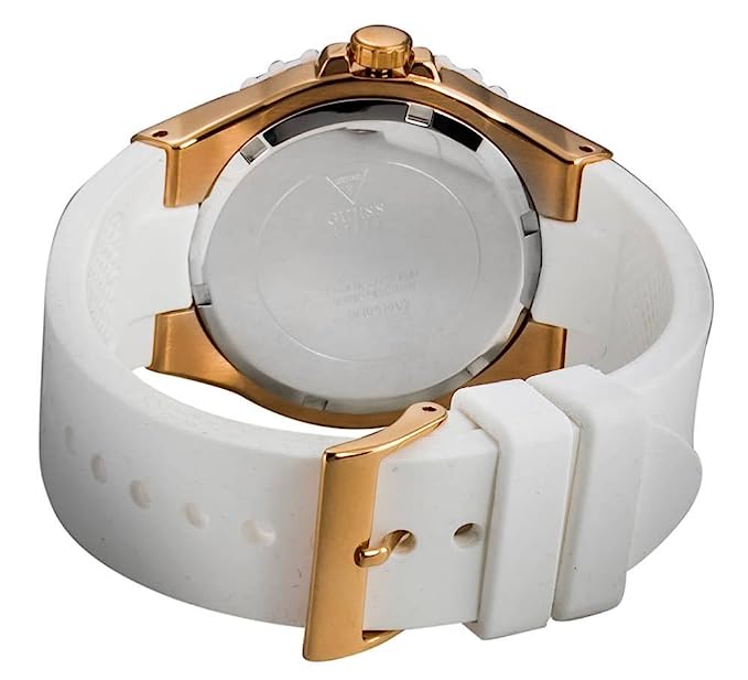 Guess Overdrive Analog White Dial White Rubber Strap Watch for Women - W10614L2 Buy Now By Guess