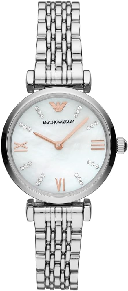 Emporio Armani Donna Mother of Pearl Dial Silver Steel Strap Watch For Women - AR11204 Buy Now By Emporio Armani