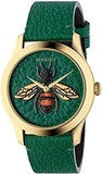 Gucci G Timeless Bee Green Dial Green Leather Strap Watch For Women - YA1264065 Buy Now By Gucci