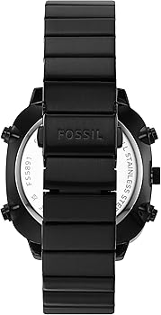 Fossil Retro Analog-Digital Black Dial Black Steel Strap Watch for Men - FS5891 Buy Now By Fossil