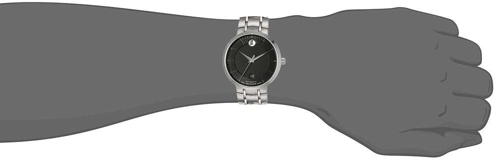 Movado 1881 Automatic Black Dial Silver Steel Strap Watch for Men - 606914 Buy Now By Movado