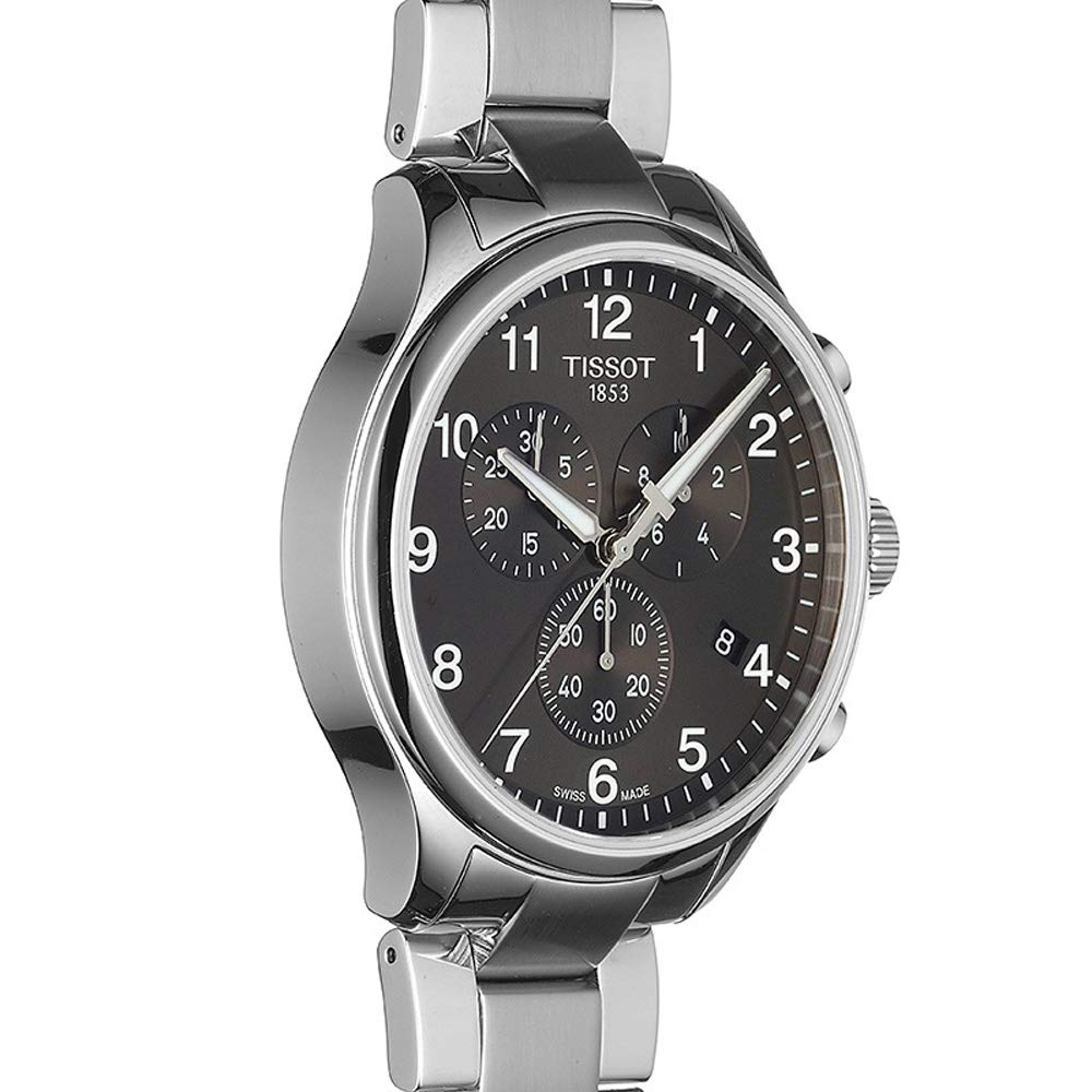 Tissot T Classic Chrono XL Black Dial Silver Steel Strap Watch For Men - T116.617.11.057.01 Buy Now By Tissot