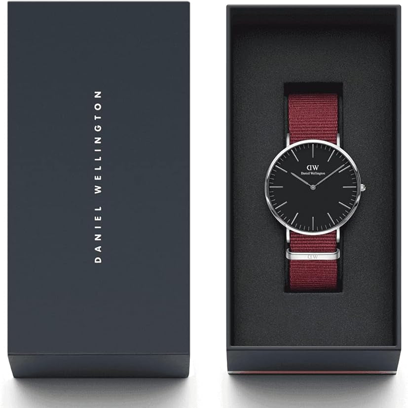 Daniel Wellington Classic Roselyn Black Dial Red NATO Strap Dial Watch For Women - DW00100270 Buy Now By Daniel Wellington