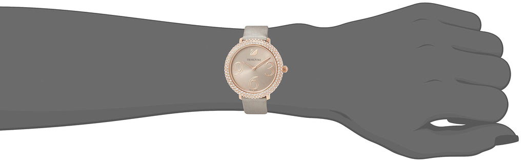 Swarovski Crystal Frost Grey Dial Grey Leather Strap Watch for Women - 5484067 Buy Now By Swarovski