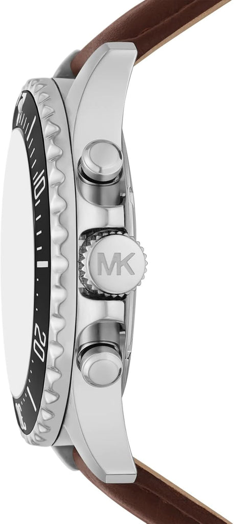 Michael Kors Everest Chronograph Black Dial Blue Leather Strap Watch For Men - MK9091 Buy Now By Michael Kors