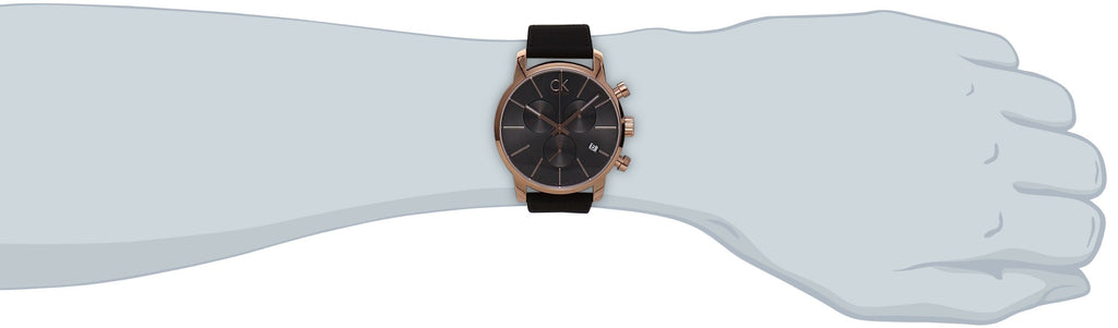 Calvin Klein City Chronograph Grey Dial Brown Leather Strap Watch for Men - K2G276G3 Buy Now By Calvin Klein