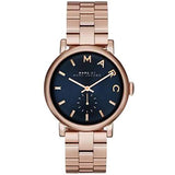 Marc Jacobs Baker Blue Dial Rose Gold Steel Strap Watch for Women - MBM3330 Buy Now By Marc Jacobs