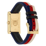 Gucci G-Frame Mother of Pearl Dial White Blue Red Nylon Strap Watch For Women - YA147405 Buy Now By Gucci