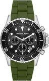Michael Kors Everest Chronograph Black Dial Green Silicone Strap Watch For Men - MK8981 Buy Now By Michael Kors