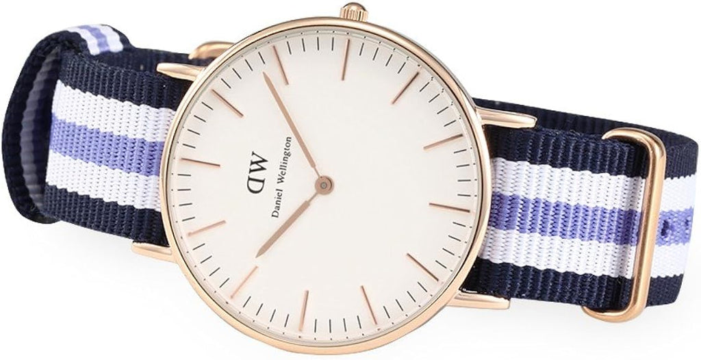 Daniel Wellington Classic Trinity White Dial Three Tone Nylon Strap Watch For Women - 0509DW Buy Now By Daniel Wellington
