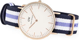 Daniel Wellington Classic Trinity White Dial Three Tone Nylon Strap Watch For Women - 0509DW Buy Now By Daniel Wellington