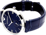 Emporio Armani Gianni T Bar Quartz Blue Dial Blue Leather Strap Watch For Men - AR11300 Buy Now By Emporio Armani