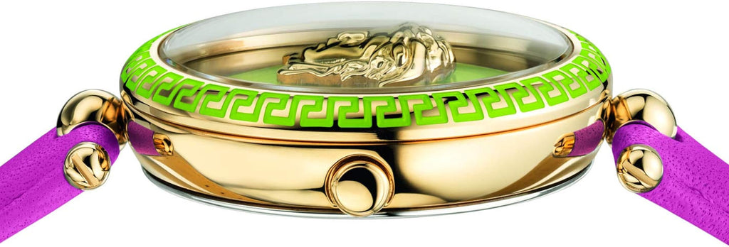 Versace Palazzo Empire Green Dial Pink Leather Strap Watch for Women - VCO150017 Buy Now By Versace