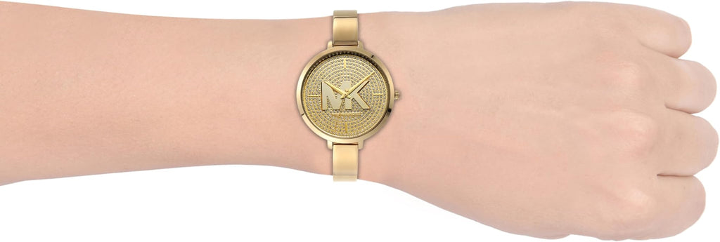 Michael Kors Parker Crystals Gold Dial Gold Steel Strap Watch For Women - MK4469 Buy Now By Michael Kors
