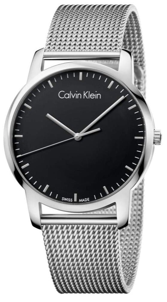 Calvin Klein City Chronograph Black Dial Silver Mesh Bracelet Watch for Men - K2G2G121 Buy Now By Calvin Klein