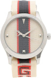 Gucci G Timeless Quartz White Dial Two Tone NATO Strap Watch For Men - YA1264071 Buy Now By Gucci