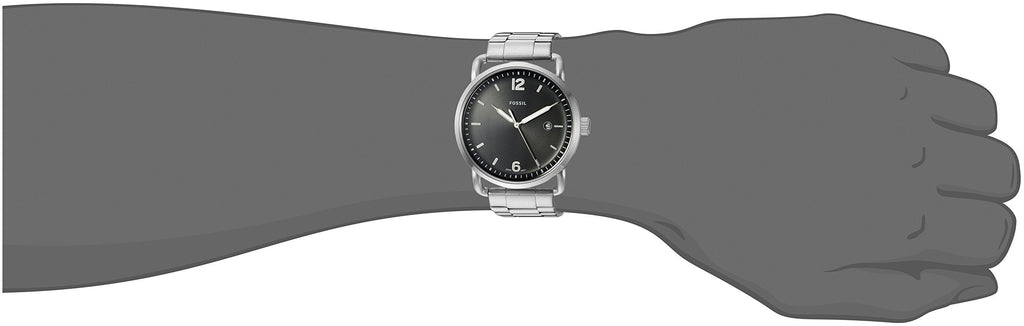 Fossil The Commuter Black Dial Silver Steel Strap Watch for Men - FS5391 Buy Now By Fossil
