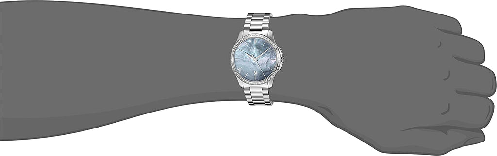 Gucci G Timeless Diamonds Mother of Pearl Blue Dial Silver Steel Strap Unisex Watch - YA126458 Buy Now By Gucci