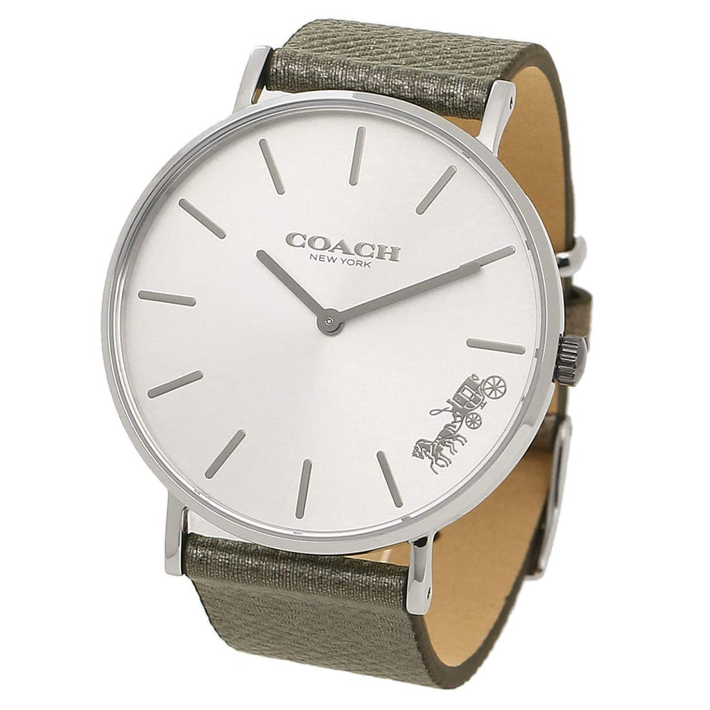 Coach Perry White Dial Grey Leather Strap Watch for Women - 14503155 Buy Now By Coach