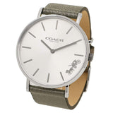 Coach Perry White Dial Grey Leather Strap Watch for Women - 14503155 Buy Now By Coach