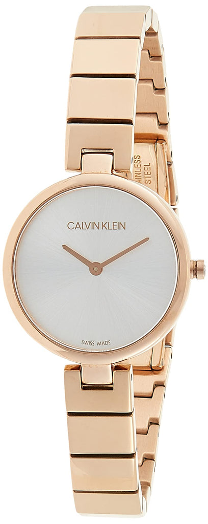 Calvin Klein Authentic White Dial Rose Gold Steel Strap Watch for Women - K8G23646 Buy Now By Calvin Klein
