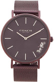 Coach Perry Purple Dial Purple Mesh Bracelet Watch for Women - 14503484 Buy Now By Coach