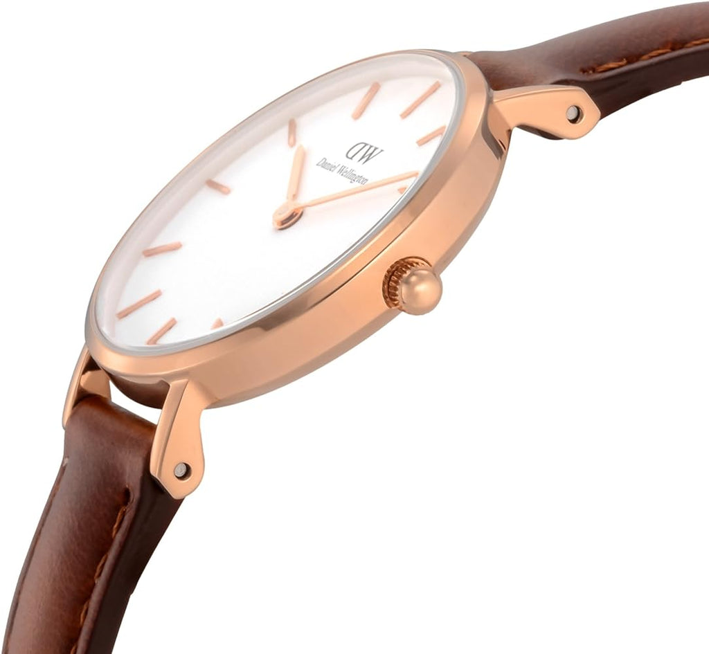 Daniel Wellington Classic Petite St Mawes White Dial Brown Leather Strap Watch For Women - DW00100231 Buy Now By Daniel Wellington