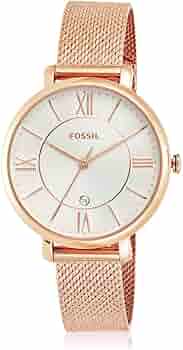 Fossil Jacqueline Mother of Pearl White Dial Gold Mesh Strap Watch for Women - ES4352 Buy Now By Fossil