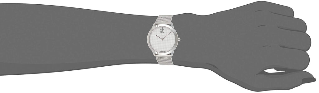 Calvin Klein Minimal White Dial Silver Mesh Bracelet Watch for Women - K3M2212Y Buy Now By Calvin Klein