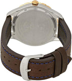 Versace Hellenyium GMT Blue Dial Brown Leather Strap Watch for Men - V11080017 Buy Now By Versace