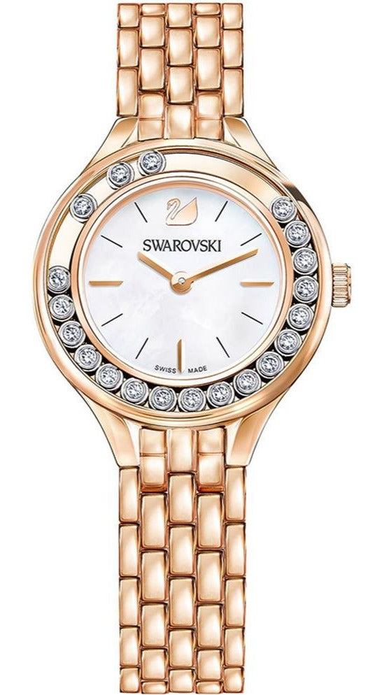 Swarovski Lovely Crystals Mother of Pearl Dial Rose Gold Steel Strap Watch for Women - 5261496 Buy Now By Swarovski