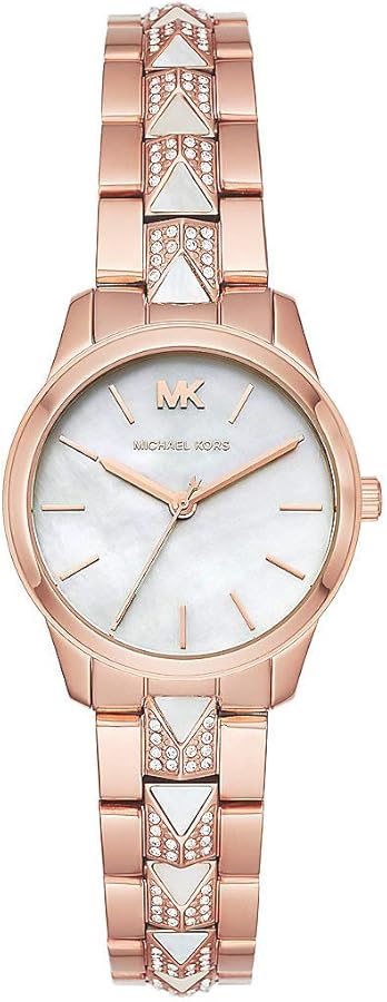 Michael Kors Runway Mercer Mother of Pearl White Dial Two Tone Steel Strap Watch For Women - MK6674 Buy Now By Michael Kors