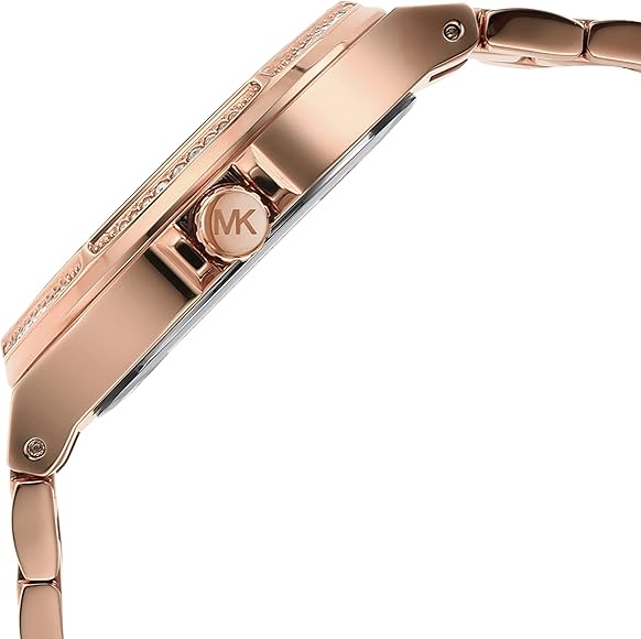 Michael Kors Lennox Three Hand Crystals Rose Gold Dial Rose Gold Steel Strap Watch For Women - MK6992 Buy Now By Michael Kors